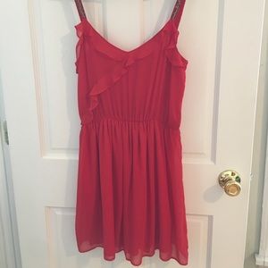 Zara Red Dress W/ Beaded Straps